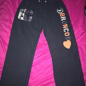 Pink Broncos NFL sweatpants